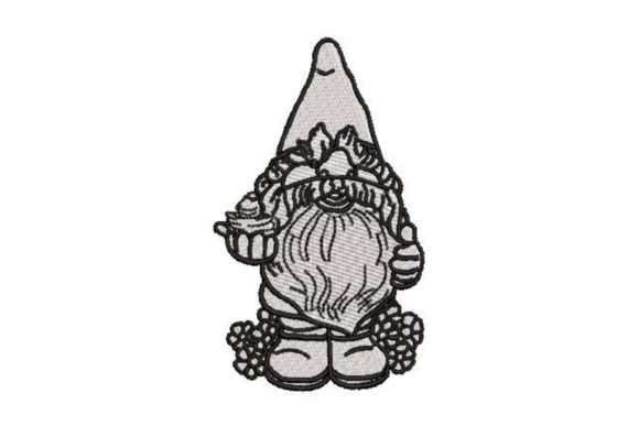 Garden Gnome Line Art: A Holiday Embroidery Review