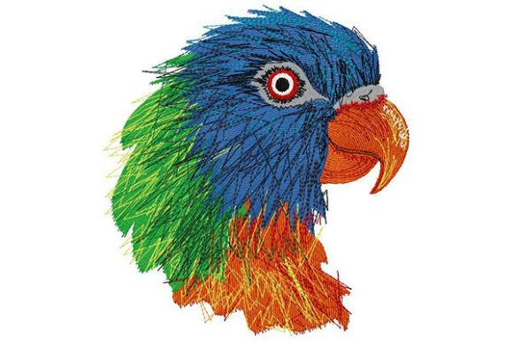 Review: Colorful Exotic Parrot Embroidery Design