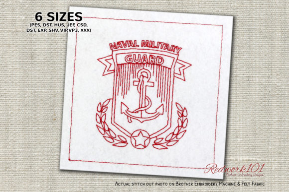 Review: Naval Military Guard Redwork Design